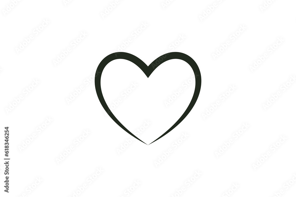 Minimal love logo design vector template