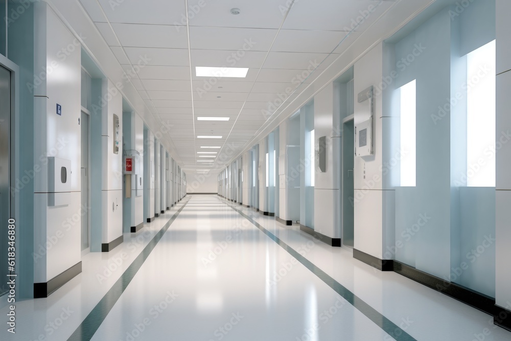 empty hospital hallway photography