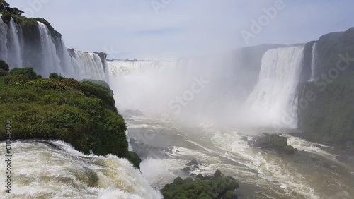 Iguazu Falls  on the border of Argentina and Brazil