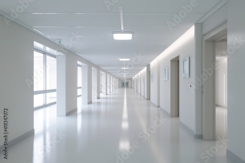 empty hospital hallway photography