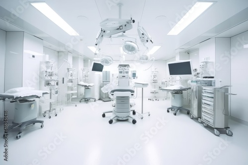 Empty Operating theater close up photography