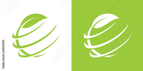 logo design nature global icon vector inspiration