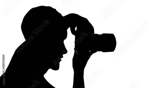 silhouette photography with white background