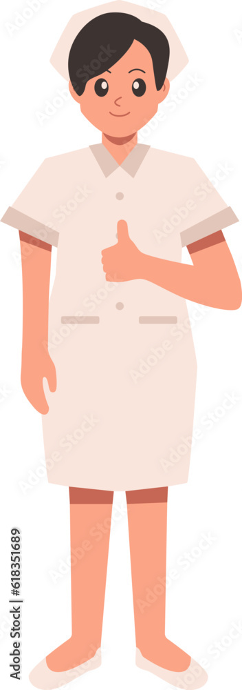 Good Female Nurse Illustration Vector