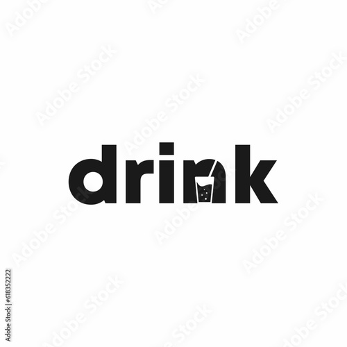 drink logo design, logo type and vector logo