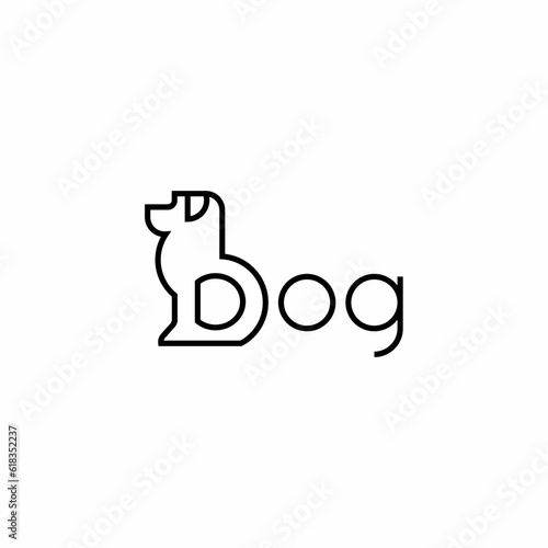 dog logo design, logotype and vector logo
