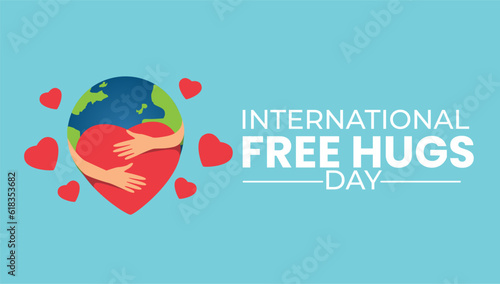 vector graphic of international hugging day good for international hugging day celebration. flyer design.flat illustration. 1 july