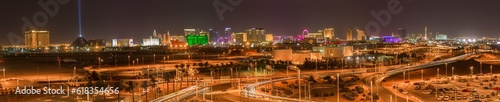 Las Vegas skyline in the evening hour 