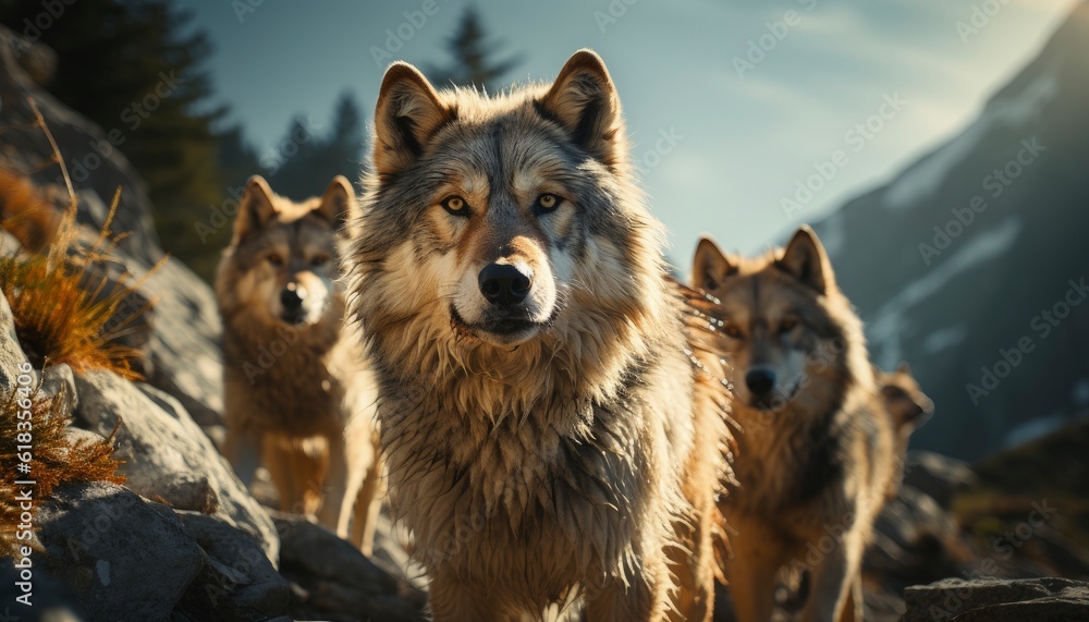 Fototapeta wolf in winter