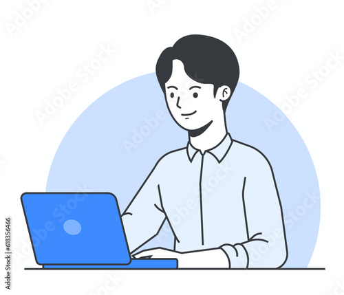 person working on laptop