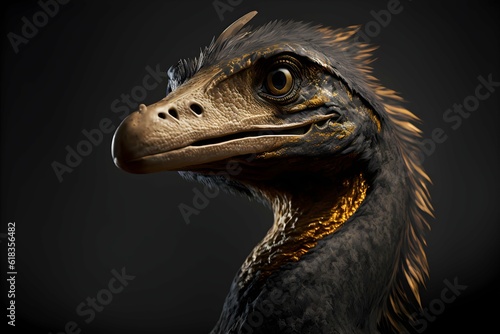 luxury black and gold Velociraptor 4k realistic professional close up photography detailed 