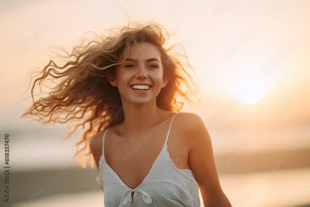 Blissful beach sunset dance Blissful beach sunset dance