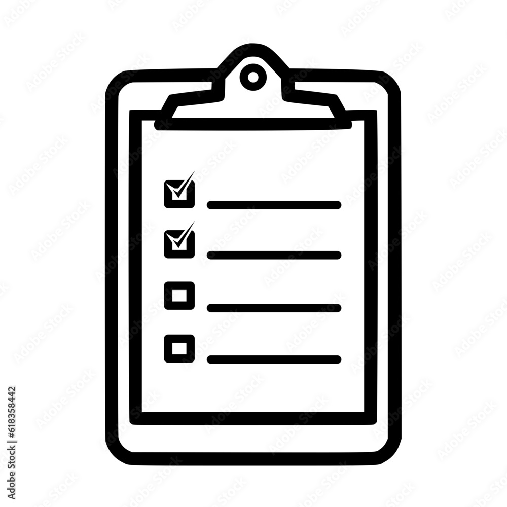 clipboard with checklist clipboard with checklist