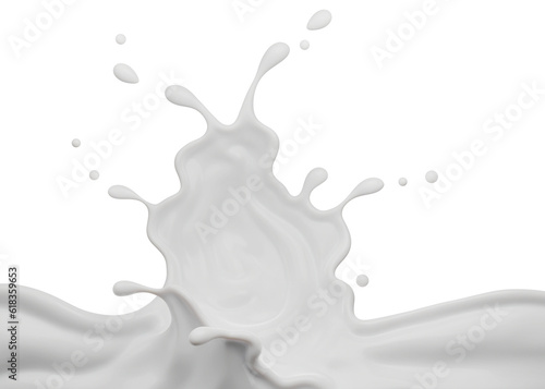 PNG Milk Splash, 3D Rendering, 3D illustration