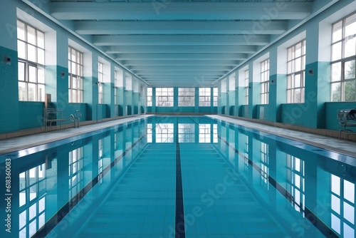 indoor swimming poll arena flat lay design ideas photoraphy Generated AI
