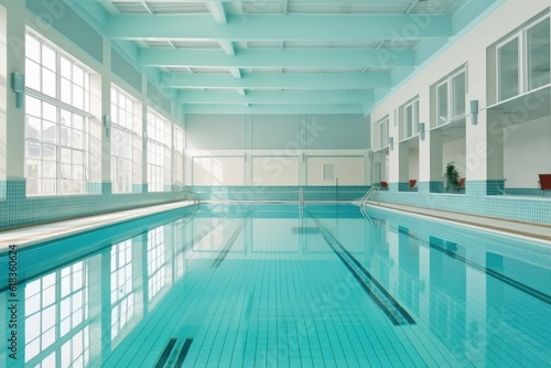 indoor swimming poll arena flat lay design ideas photoraphy Generated AI © NikahGeh