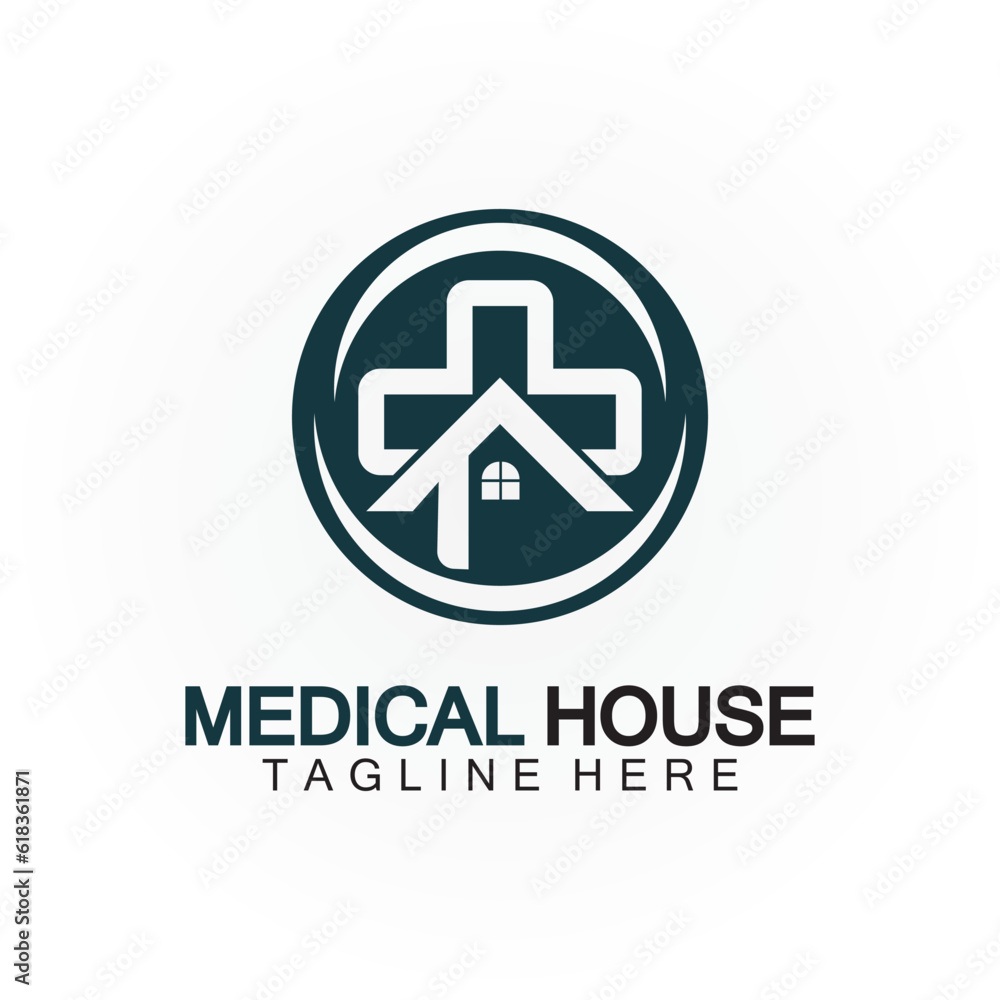 Medical house healthcare logo vector design template Medical house healthcare logo vector design template