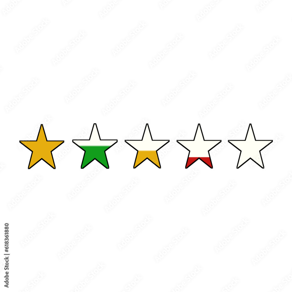 5 star icon illustration for branches and others 5 star icon illustration for branches and others