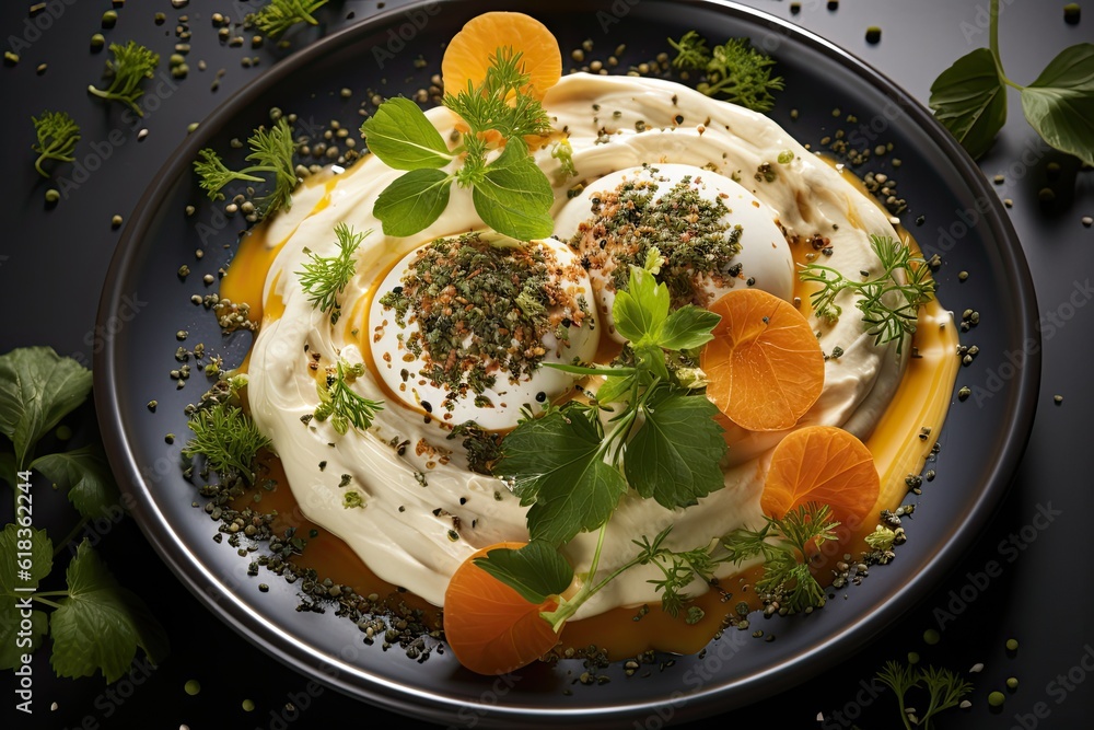 Labneh A creamy, tangy yogurt cheese often served as a dip or spread