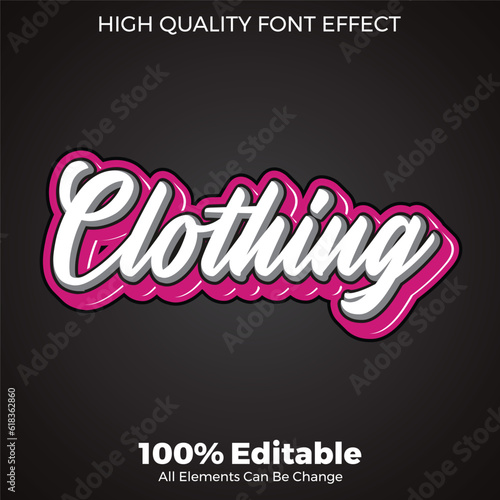 white script with pink outline text style editable font effect