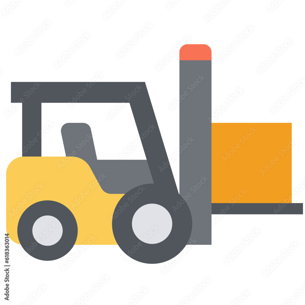 forklift truck isolated