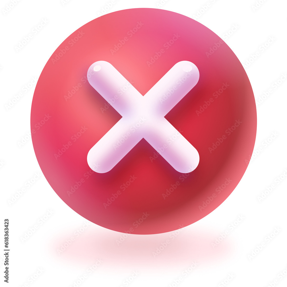 Obraz premium vector red button with cross