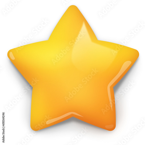 3d golden star