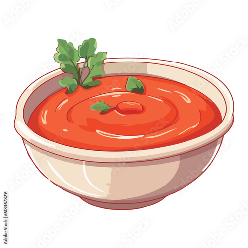Fresh tomato soup with cilantro