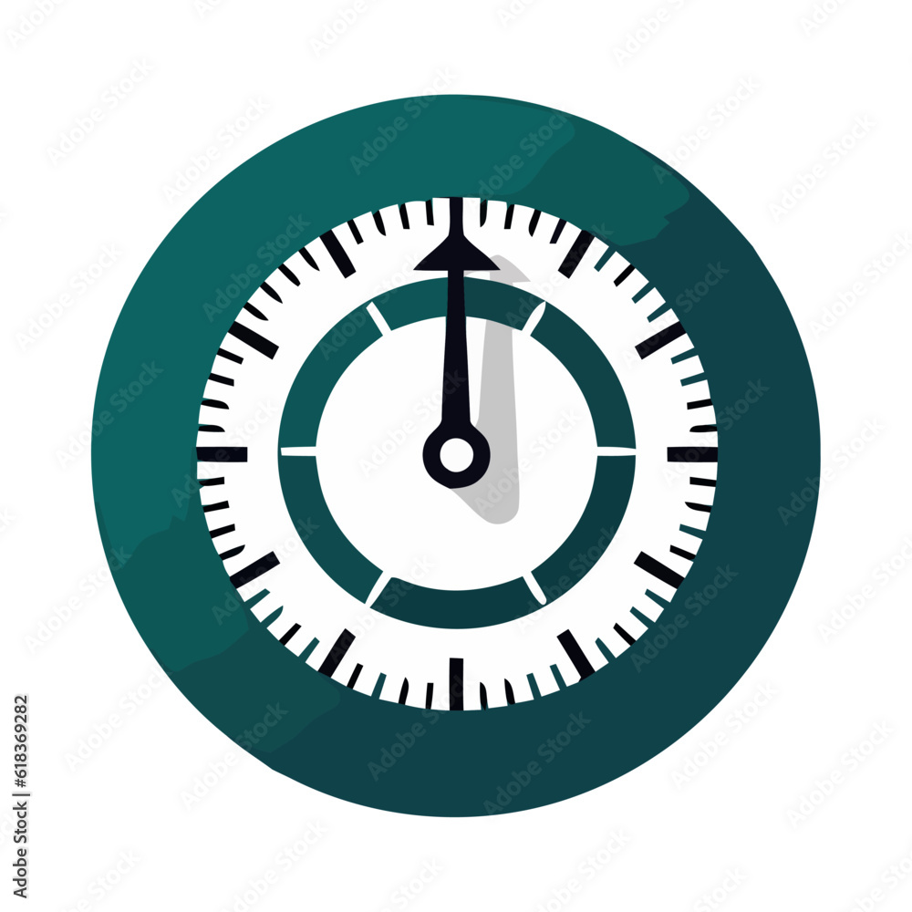 Modern alarm clock on flat backdrop Modern alarm clock on flat backdrop
