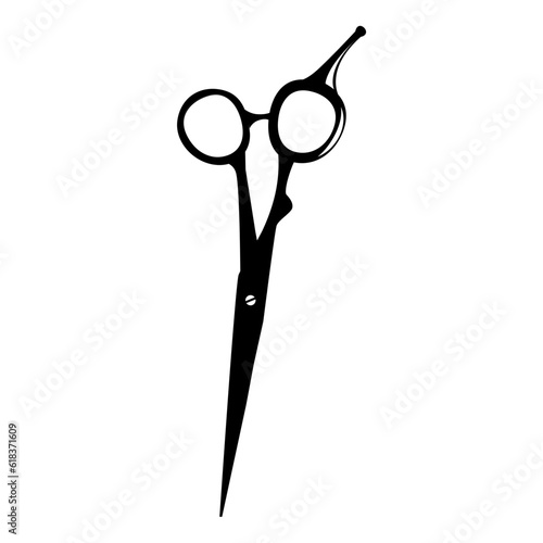 barber scissors silhouette	