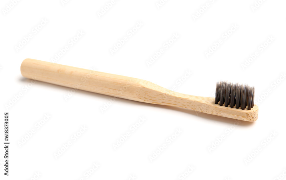 Bamboo tooth brush on white background Bamboo tooth brush on white background
