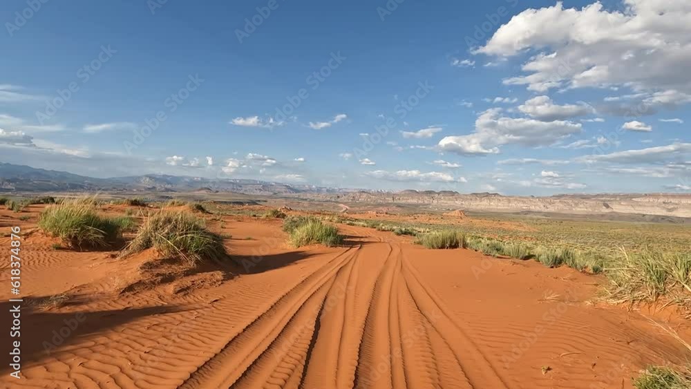 Off road trail riding recreation UTV POV Utah. Southern Utah desert Sand Hollow. Red sandstone, dirt sand trails. Outdoor extreme 4x4 recreation ride and adventure. Recreation in nature. Off road trail riding recreation UTV POV Utah. Southern Utah desert Sand Hollow. Red sandstone, dirt sand trails. Outdoor extreme 4x4 recreation ride and adventure. Recreation in nature.