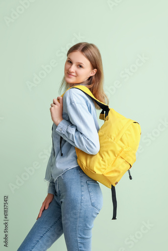 Female student with backpac...