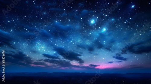 Beautiful wallpaper of starry night sky created with Generative AI 