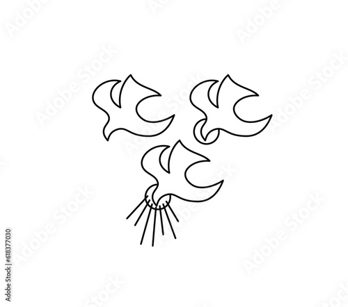 Holy spirit Fire Line, art vector design

