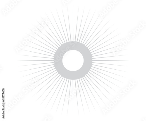 vector design of abstract light rays radial shape