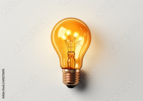 lightening bulb, AI generative 