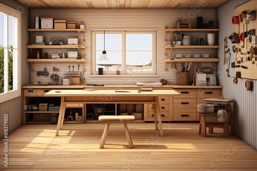 realistic Workbench minimalist design ideas photography