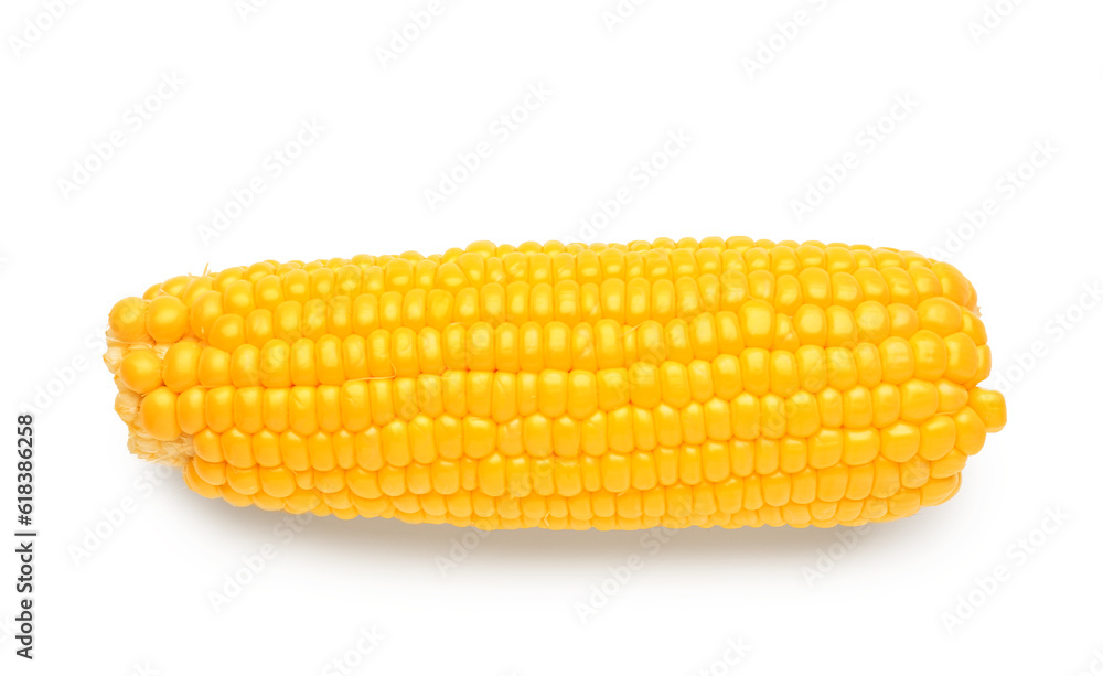 Fresh corn cob on white background Fresh corn cob on white background