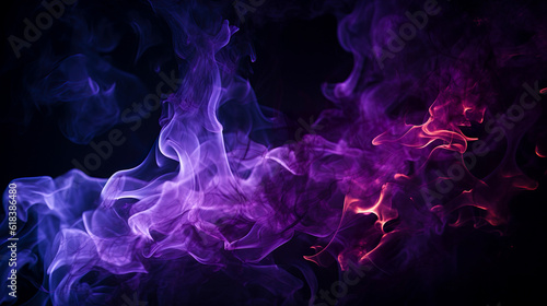 紫色の怨念の炎の背景 Generative AI