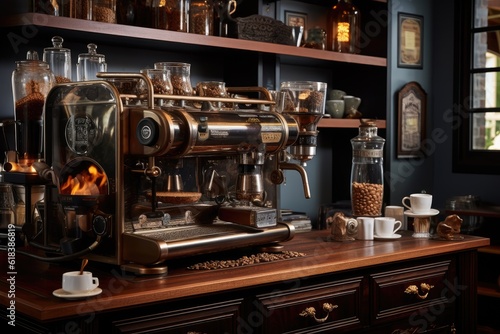 exclusive coffee brewing station created using generative AI tools © Salander Studio