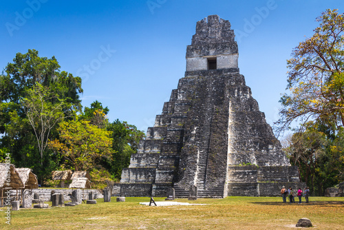 Tableau sur toile In the ruins of Tikal