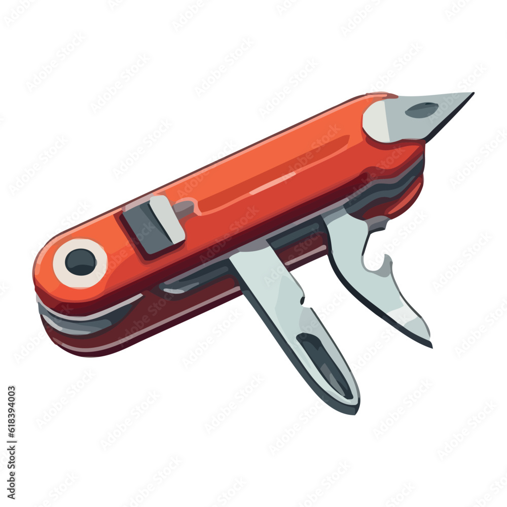 Metallic pocketknife tools for repairing equipment - obrazy, fototapety, plakaty 