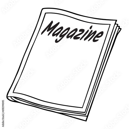 magazine sketch vector illustration