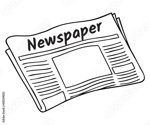 newspaper sketch vector illustration