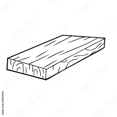 timber plank sketch illustration