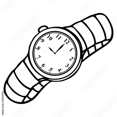 watch sketch vector illustration