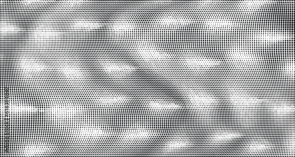 Black and white seamless halftone dots pattern. Vector illustration
