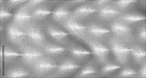 Black and white seamless halftone dots pattern. Vector illustration 