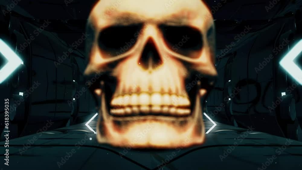 Skull Tunnel Background in a 3D animation Skull Tunnel Background in a 3D animation